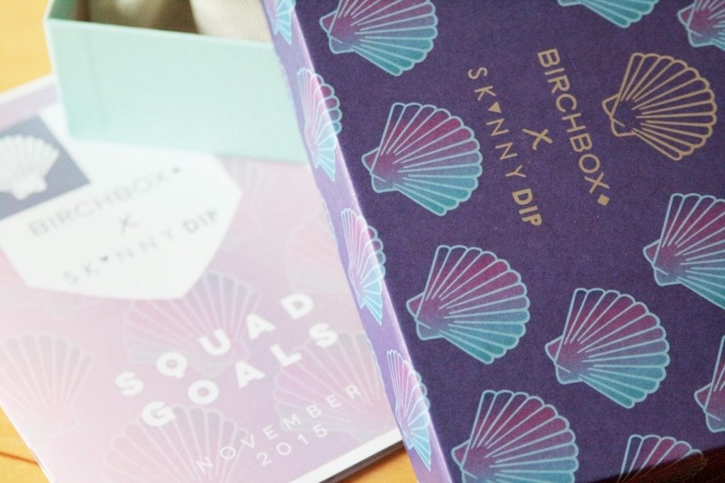 November Birchbox Review - Birchbox X Skinnydip London collab. Subscription box uk review. Shell, Mermaid. Manchester based fashion and lifestyle blog - laura kate lucas. Squad Goals.