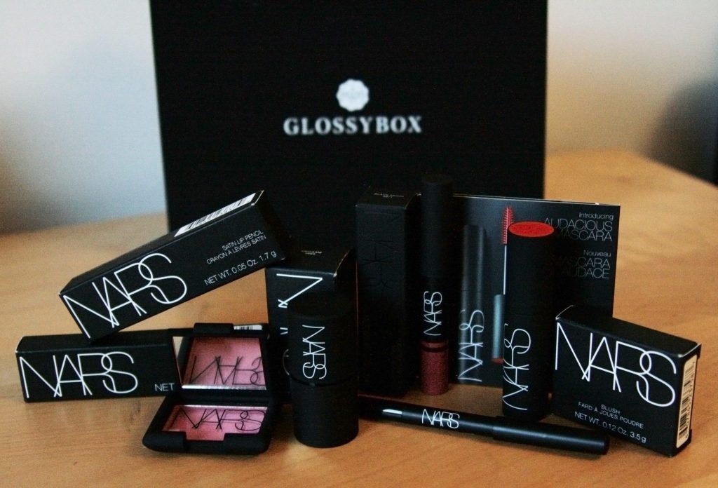 Manchester based fashion and lifestyle blog. Nars x Glossybox review. The Multi stick, Orgasm blush, audacious mascara, black moon eyeliner, Rikugien satin lip pencil.