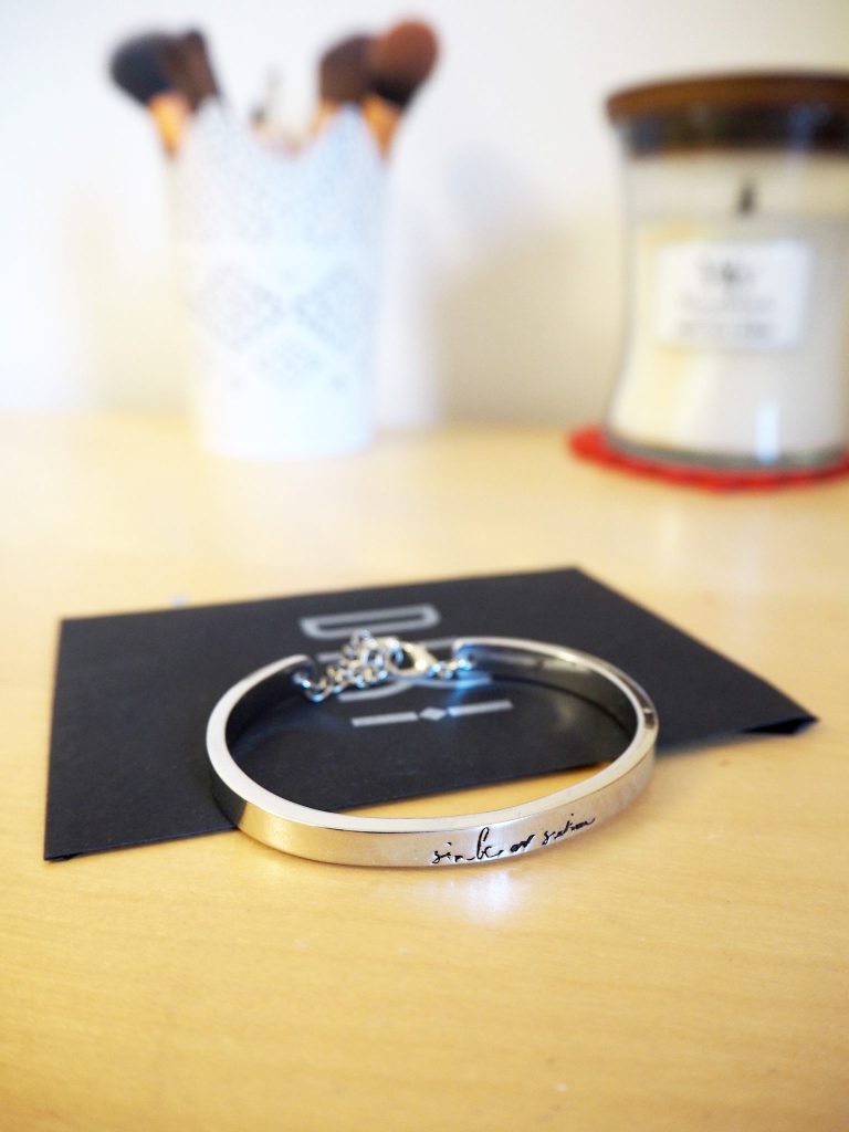 Silver Bracelet - Dixi Jewellery. Sink or Swim logo