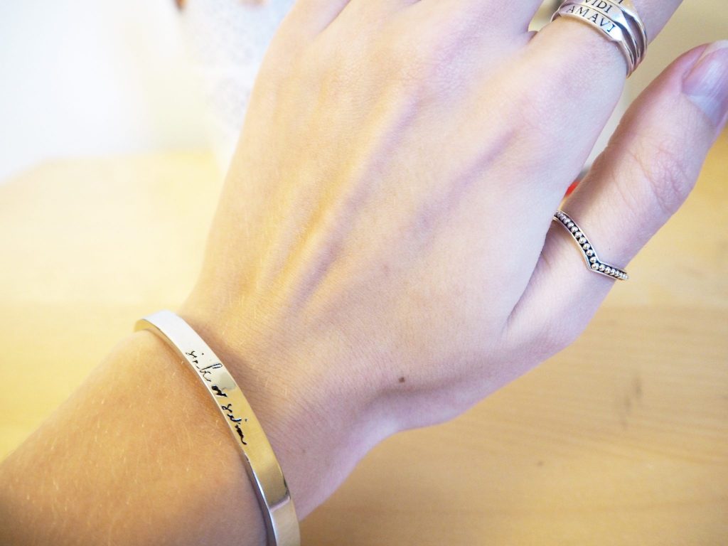 Silver Bracelet - Dixi Jewellery. Sink or Swim logo