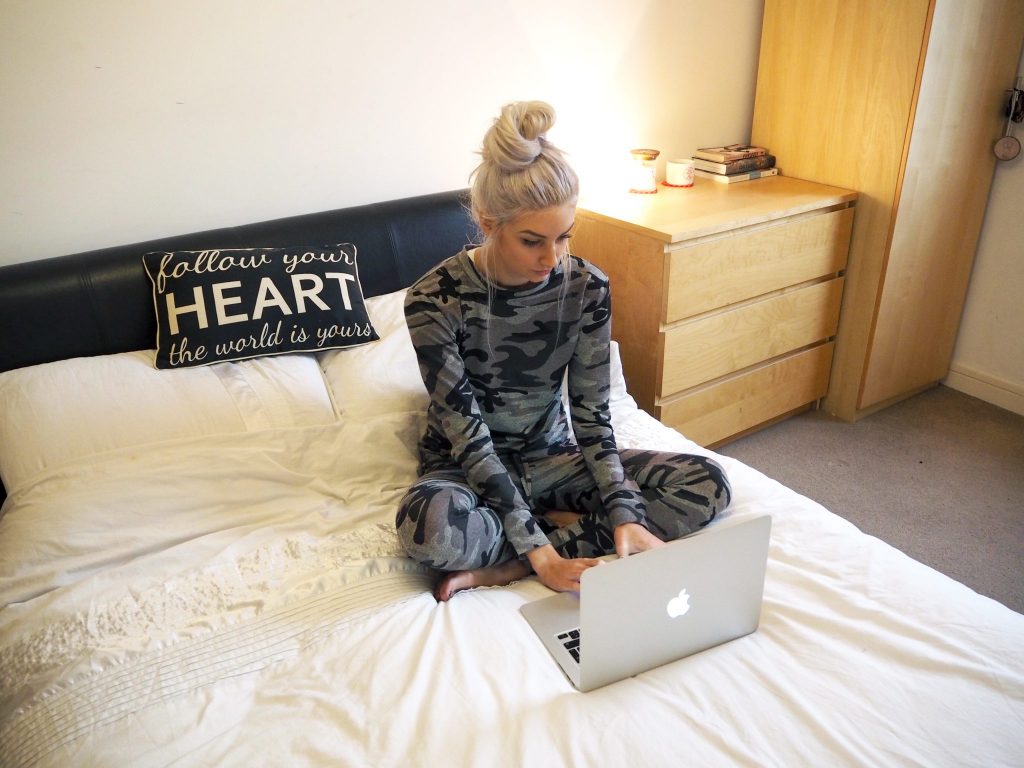 Missy Empire Khaki Camo Print Loungewear Co-ord Set | Laura Kate Lucas - fashion beauty and lifestyle