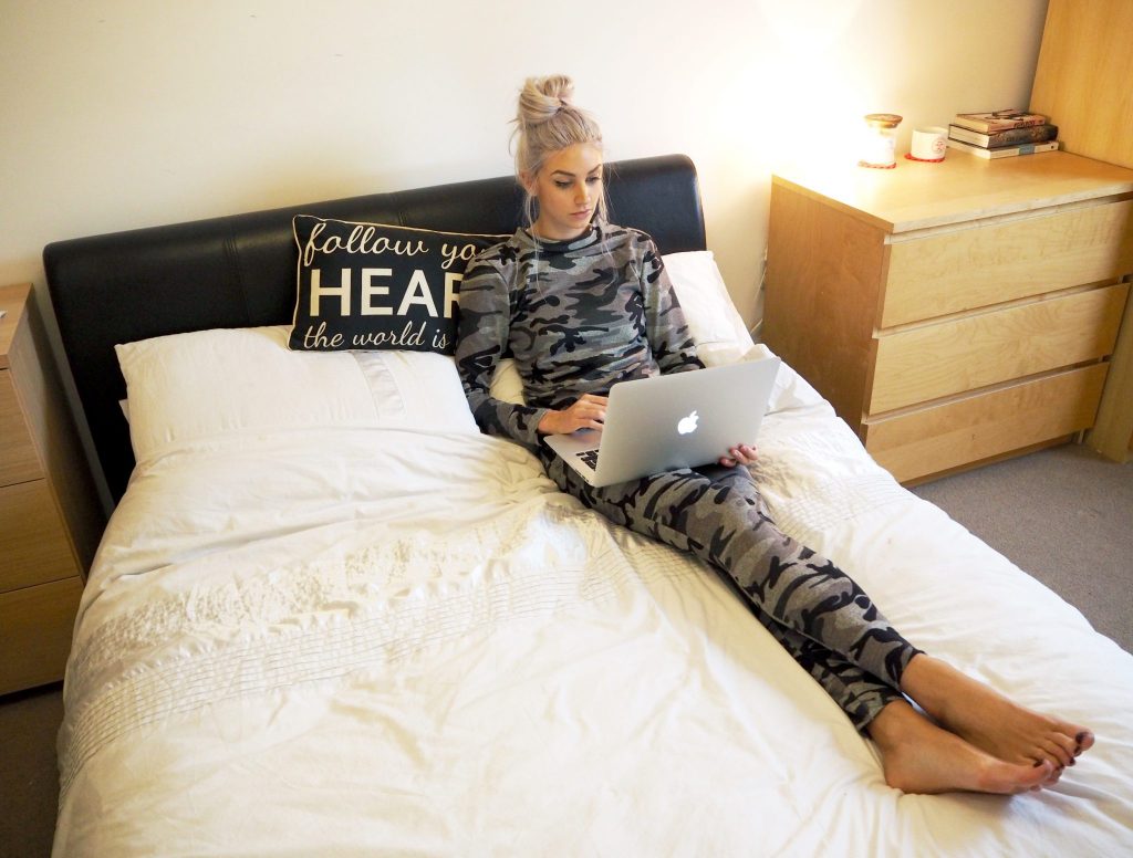 Missy Empire Khaki Camo Print Loungewear Co-ord Set | Laura Kate Lucas - fashion beauty and lifestyle