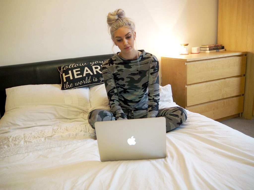 Missy Empire Khaki Camo Print Loungewear Co-ord Set | Laura Kate Lucas - fashion beauty and lifestyle