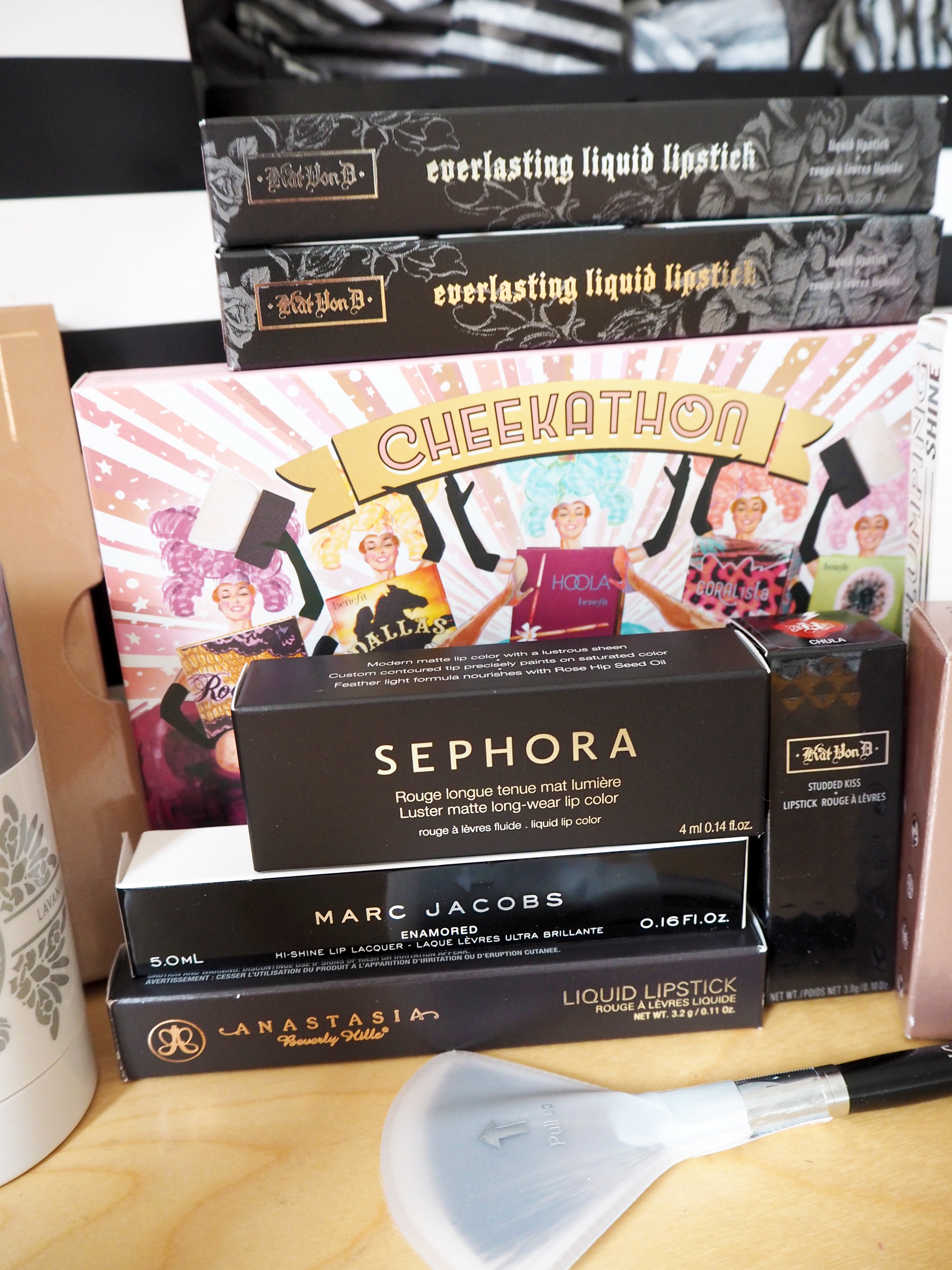 Sephora makeup and beauty haul - Anastasia Beverly Hills , benefit, kat von d, too faced, taste, buxom, becca, jose maran