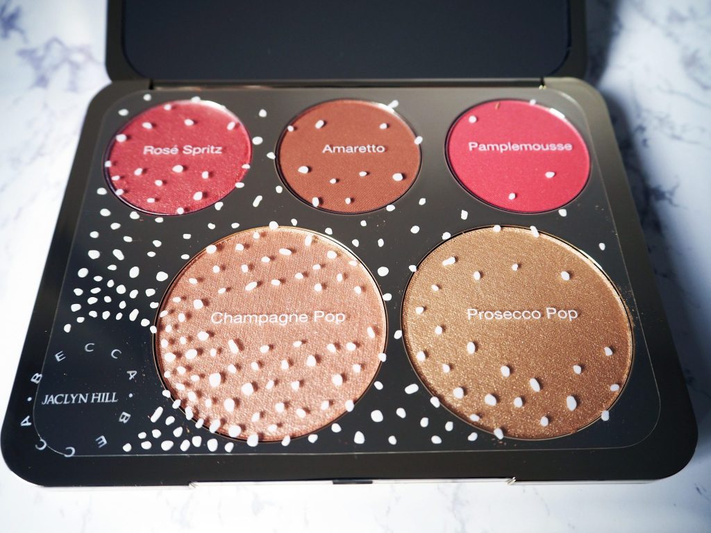 Jaclyn Hill X Becca Champagne Collection face pallet swatches and review