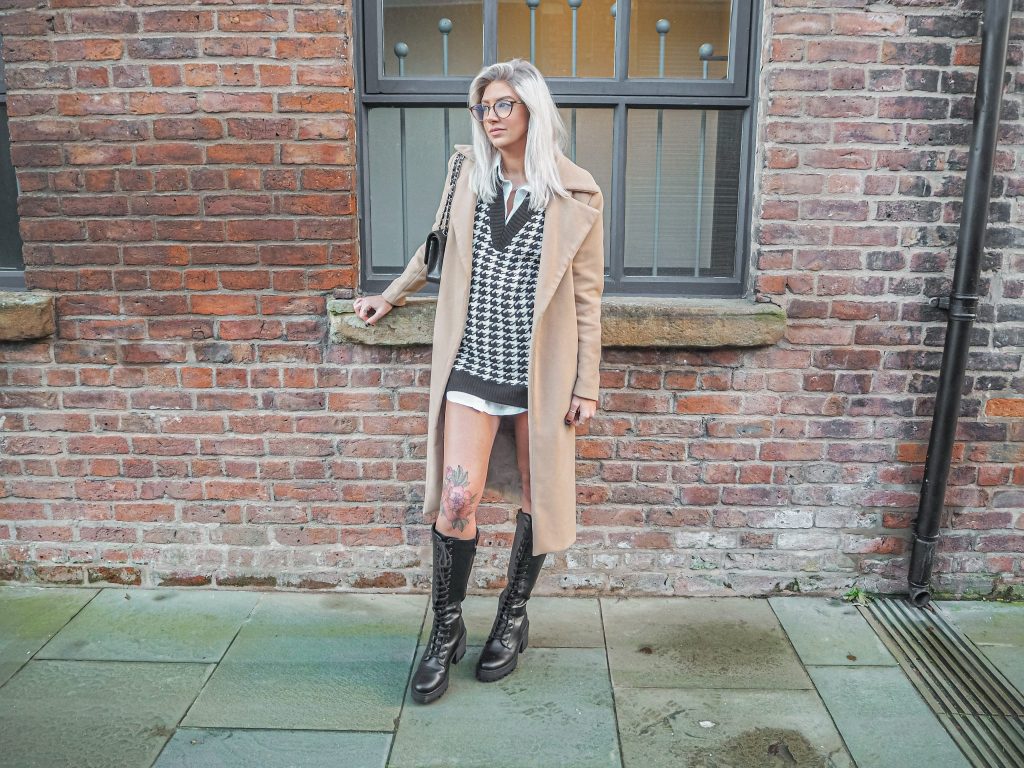 Laura Kate Lucas - Manchester Fashion and Lifestyle Blogger | Femme Luxe Houndstooth Knitted Tank Top