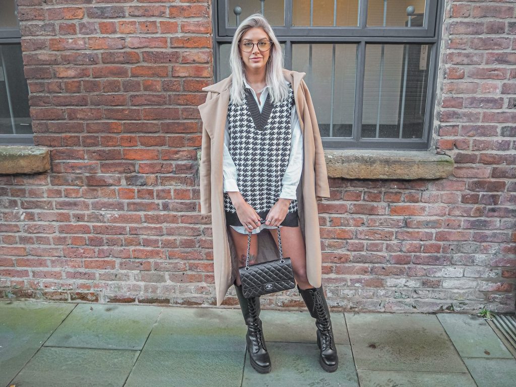 Laura Kate Lucas - Manchester Fashion and Lifestyle Blogger | Femme Luxe Houndstooth Knitted Tank Top