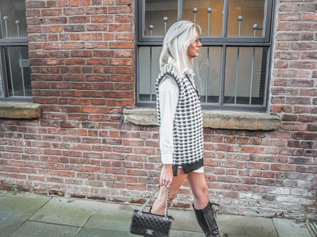 Laura Kate Lucas - Manchester Fashion and Lifestyle Blogger | Femme Luxe Houndstooth Knitted Tank Top