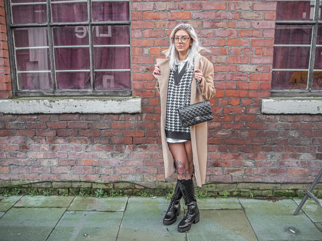 Laura Kate Lucas - Manchester Fashion and Lifestyle Blogger | Femme Luxe Houndstooth Knitted Tank Top