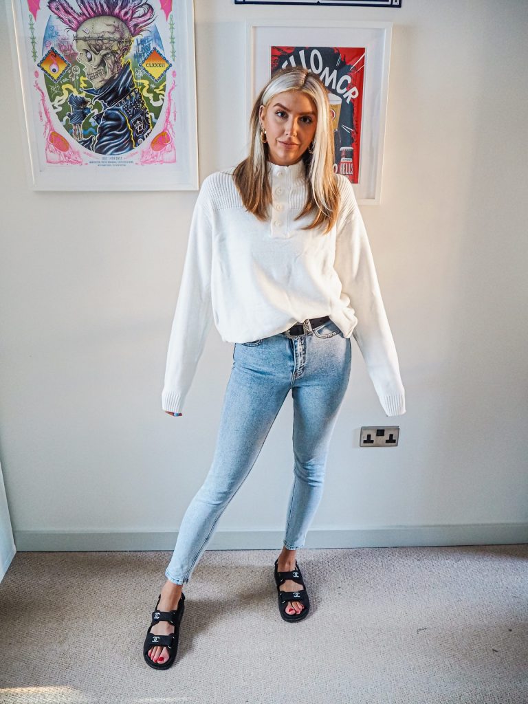 Laura Kate Lucas - Manchester Fashion, Lifestyle and Outfit Blogger | Everything5Pounds Spring Knit White Sweater