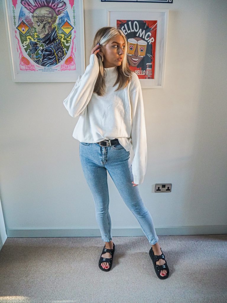 Laura Kate Lucas - Manchester Fashion, Lifestyle and Outfit Blogger | Everything5Pounds Spring Knit White Sweater