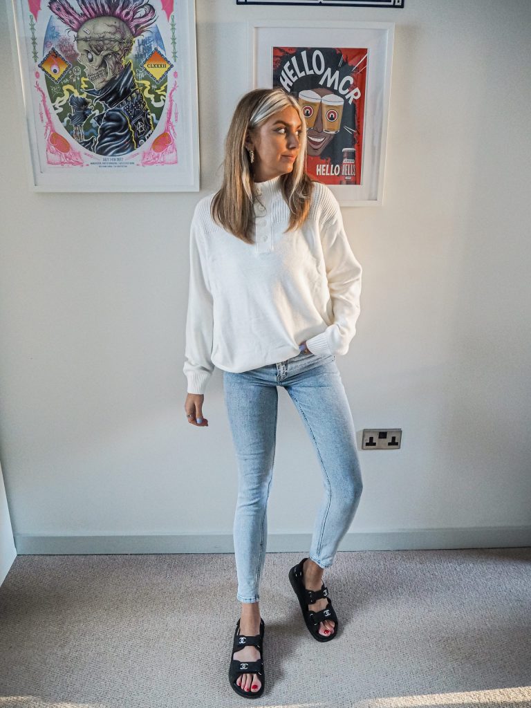 Laura Kate Lucas - Manchester Fashion, Lifestyle and Outfit Blogger | Everything5Pounds Spring Knit White Sweater