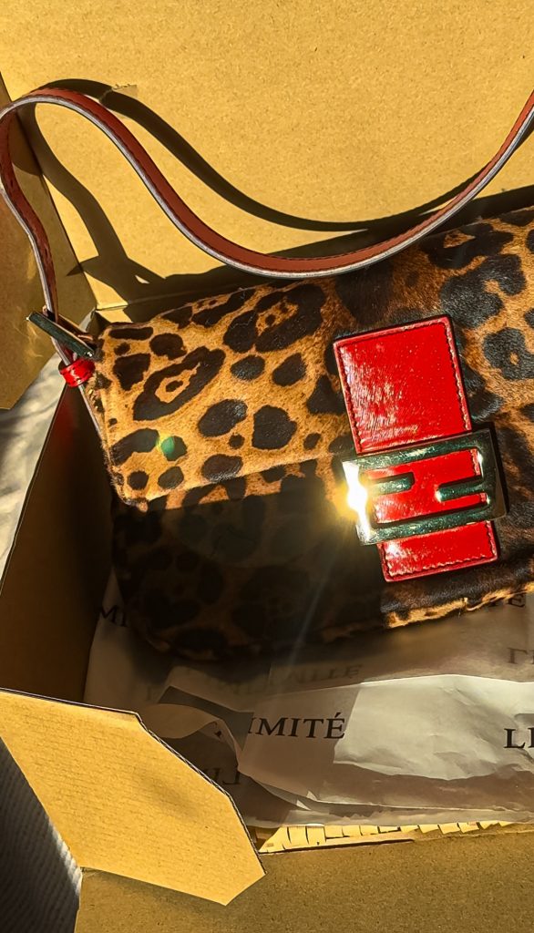 Red Leopard Fendi Baguette Bag Luxury Accessories