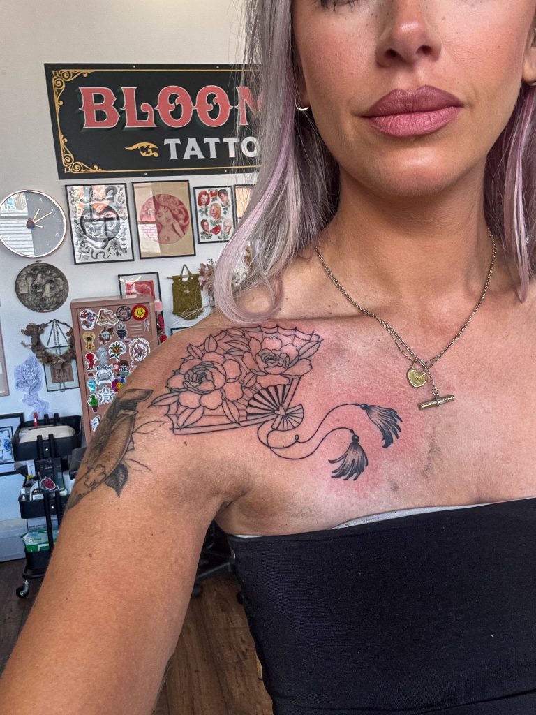 Laura Kate Lucas - Arm Fan Tattoo