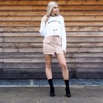 Laura Kate Lucas - Manchester Fashion and Lifestyle Blogger | Outfit post featuring Off Dutee Margaritas Made Me Do It Jumper, Misspap Lace Suede Skirt & Public Desire Boots