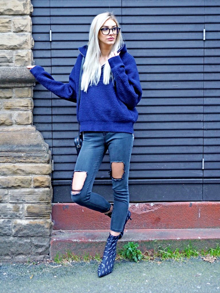 Laura Kate Lucas - Manchester Fashion, Lifestyle and Travel Blogger | NA-KD Zip Sweater and Monogram Boots Outfit