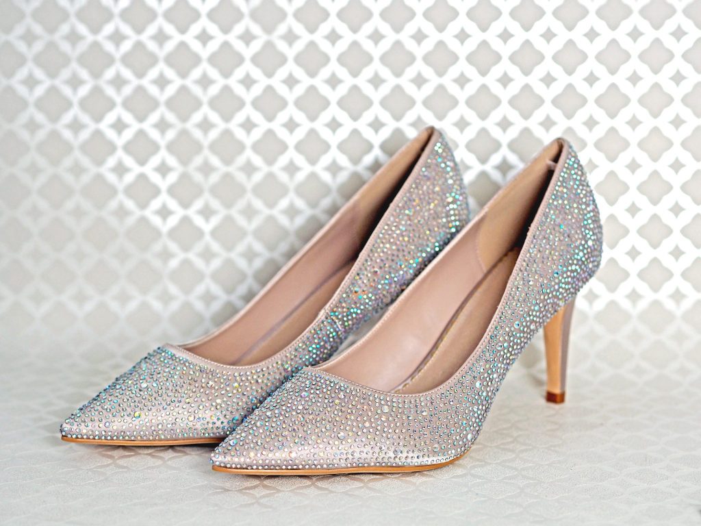 lace and favour wedding shoes