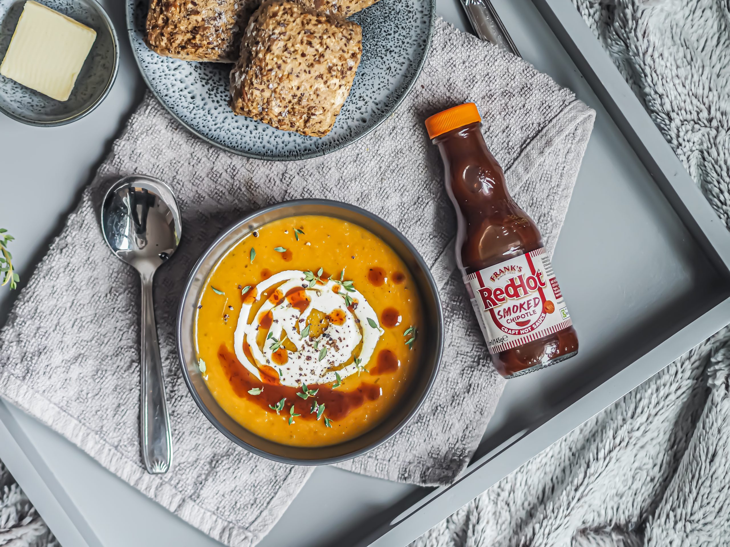 Laura Kate Lucas - Manchester Food, Fashion and Lifestyle Blogger | Frank's Hot Sauce - Butternut Squash Soup Recipe