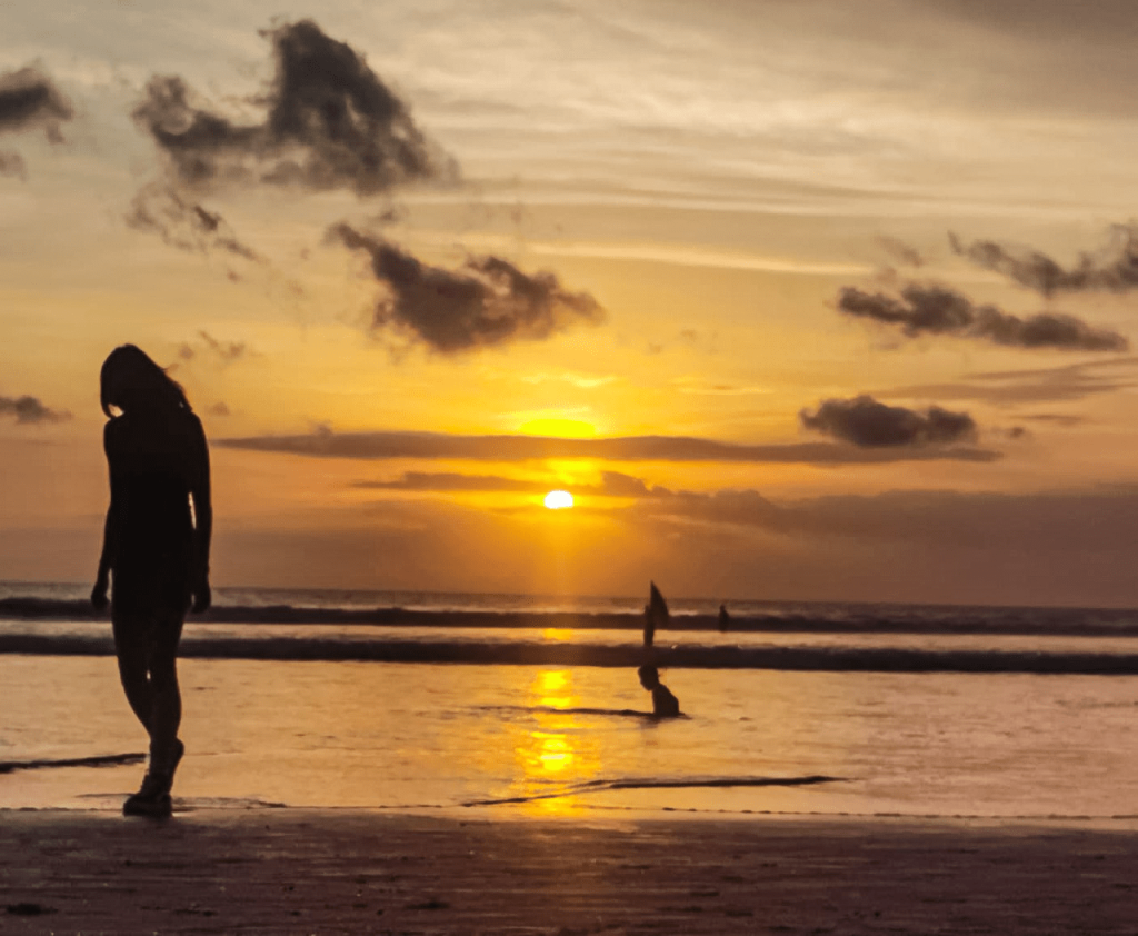 beach travel sunset