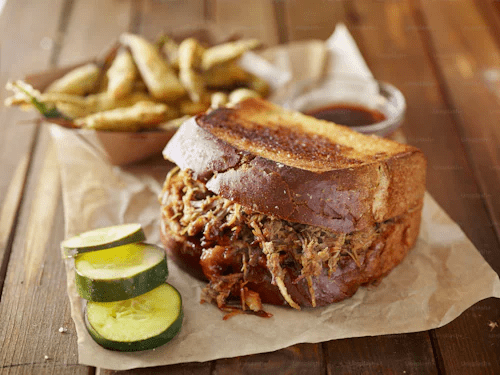 Unsplash food - pulled pork sandwich